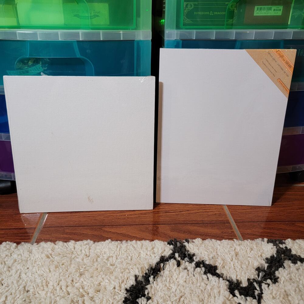 Set of 2 Canvas Panels: Crafter's Square & Unbranded SEALED